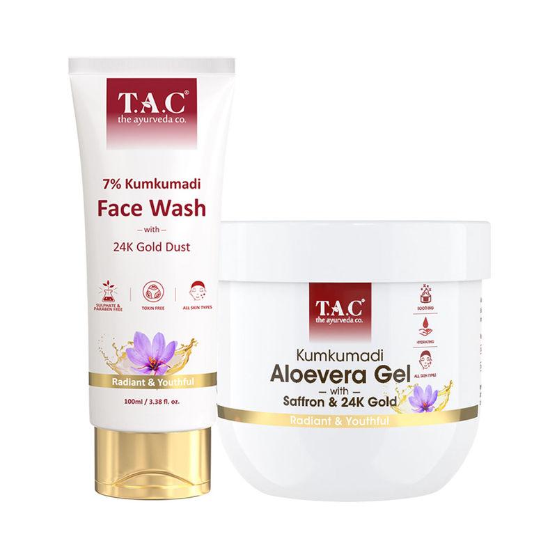 tac---the-ayurveda-co.-7%-kumkumadi-face-wash-&-aloevera-gel-for-radiant-&-youthful-skin