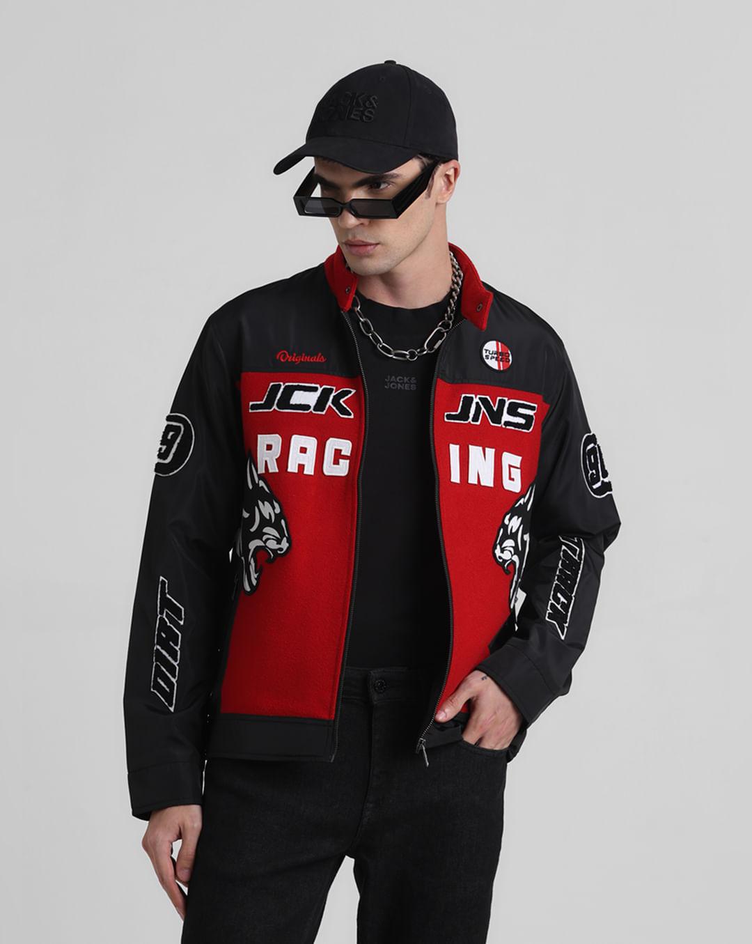 black-applique-patchwork-racer-jacket
