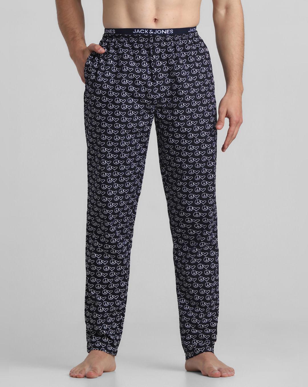 dark-blue-printed-cotton-pyjamas