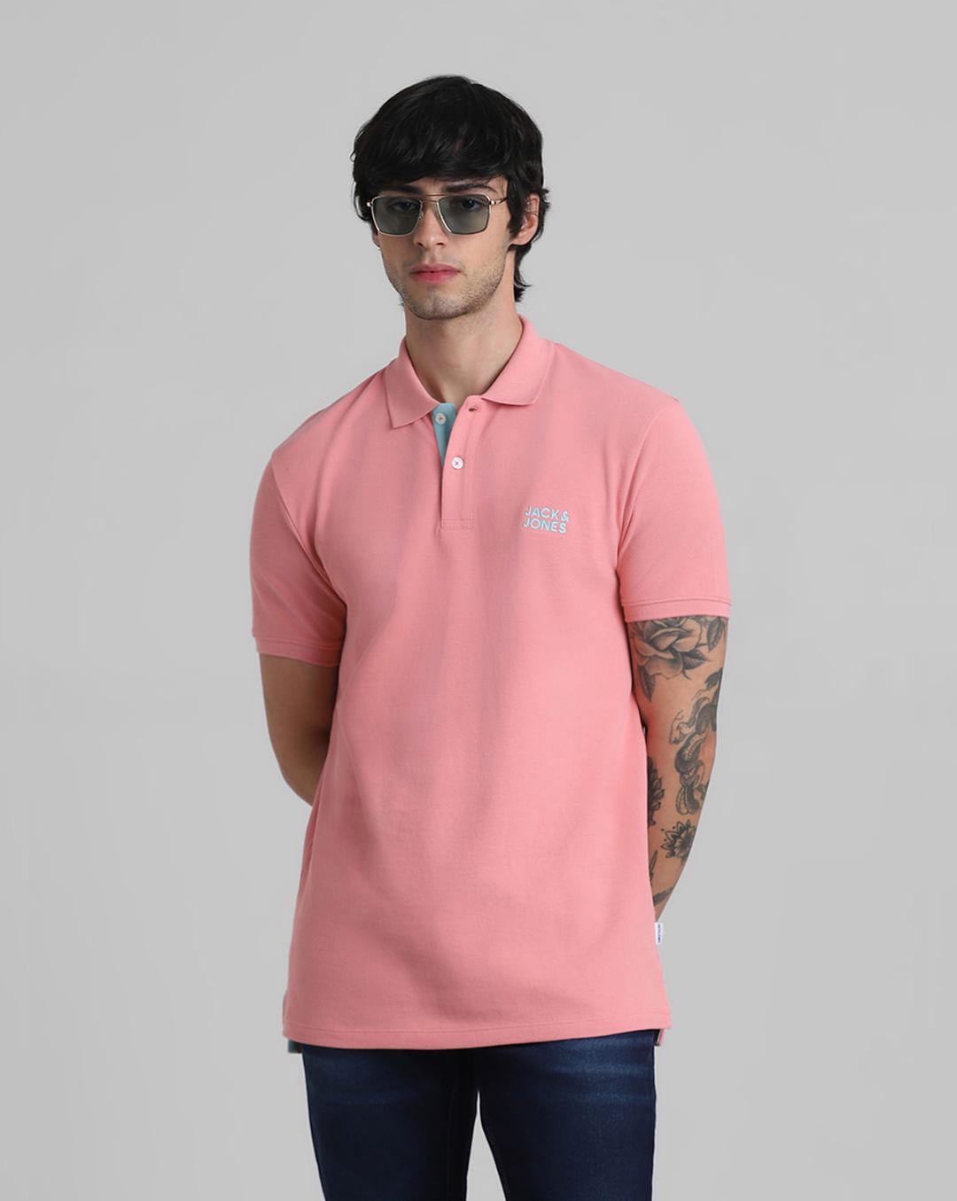 pink-logo-text-polo-t-shirt