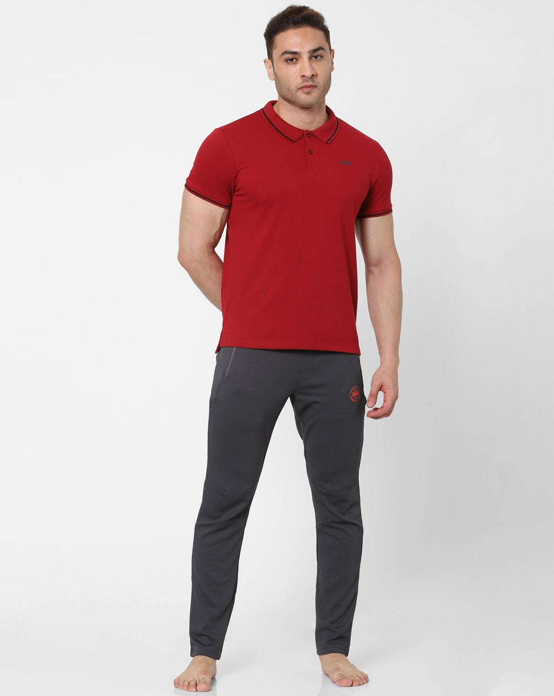 red-polo-neck-t-shirt