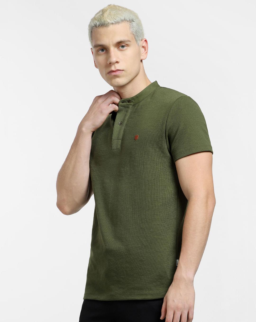 dark-green-henley-t-shirt