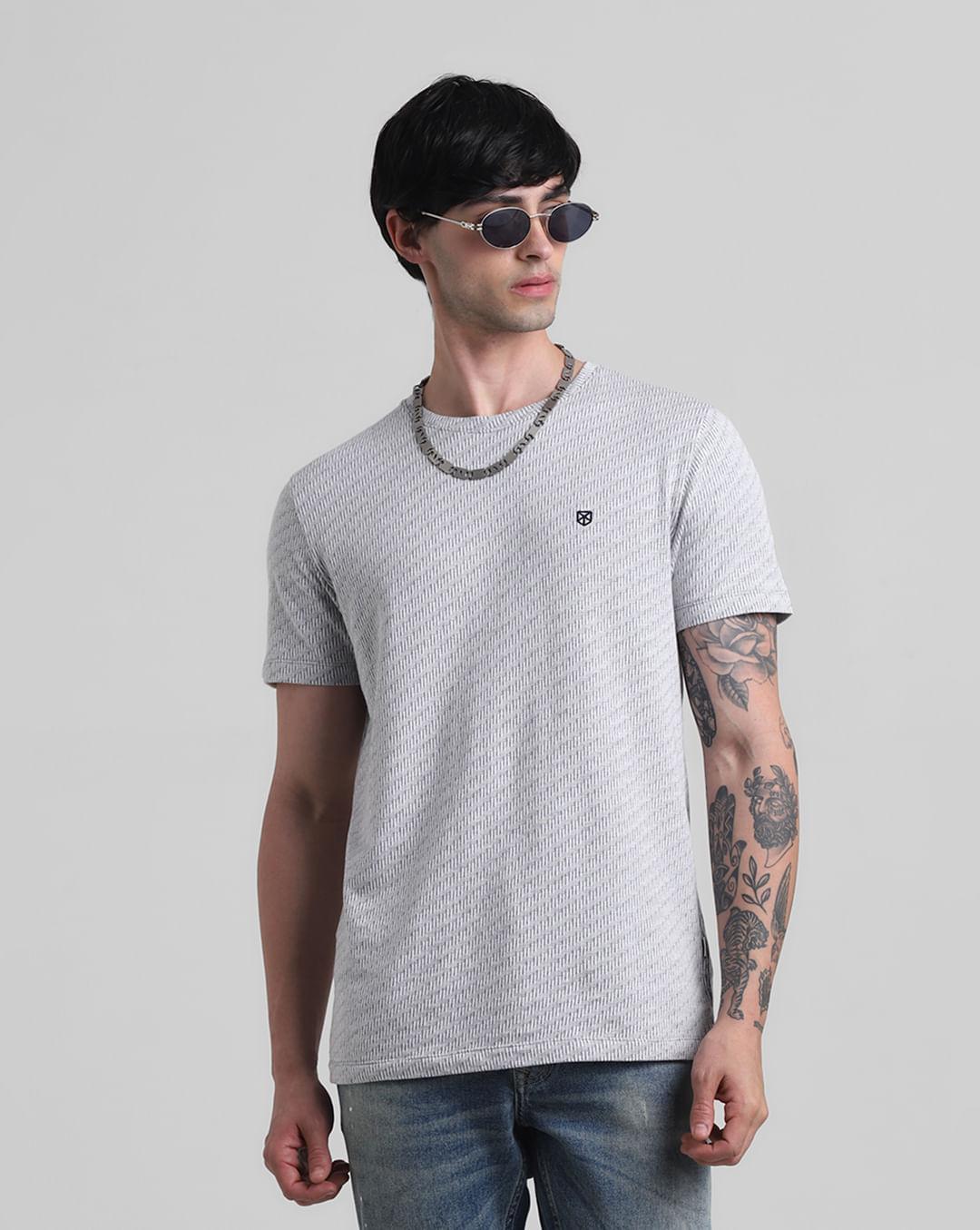 grey-textured-crew-neck-t-shirt