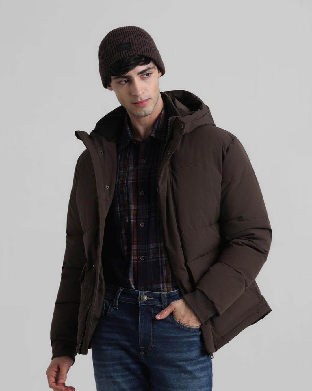 dark-brown-hooded-puffer-jacket