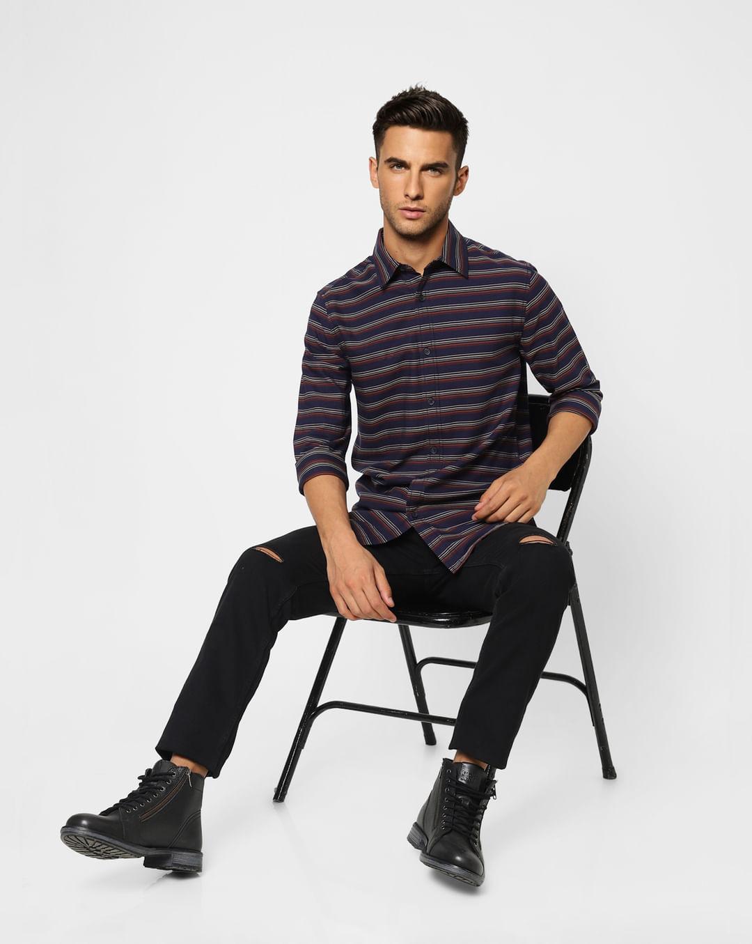 blue-striped-print-full-sleeves-shirt