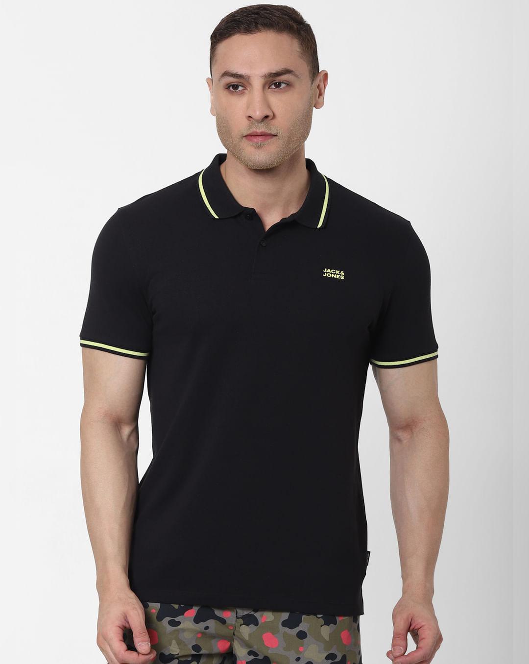 black-contrast-tipping-polo-neck-t-shirt
