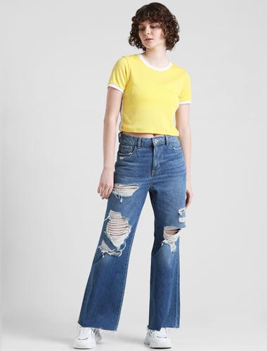 yellow-ribbed-cropped-top