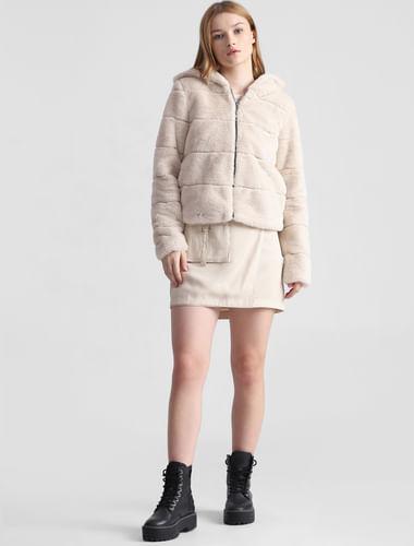 beige-faux-fur-hooded-winter-jacket