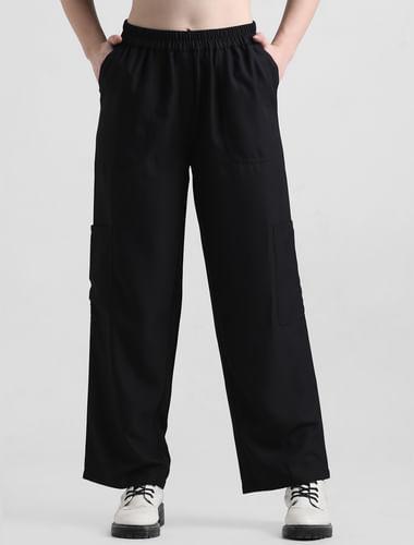 black-mid-rise-relax-fit-parallel-pants