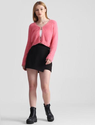 pink-cropped-fitted-cardigan