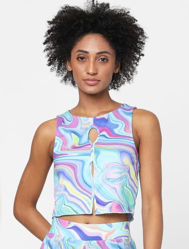 blue-marble-print-co-ord-top