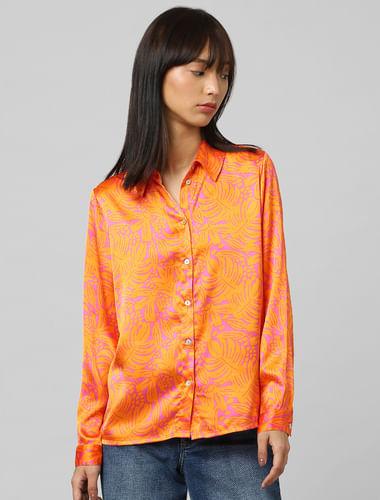 pink-&-orange-printed-satin-shirt