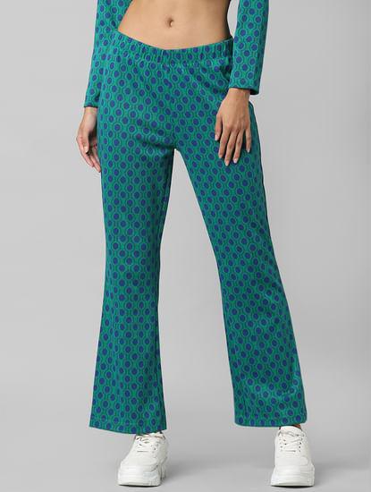 green-mid-rise-flared-co-ord-pants