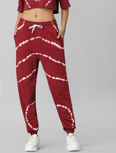 red-mid-rise-tie-dye-co-ord-joggers