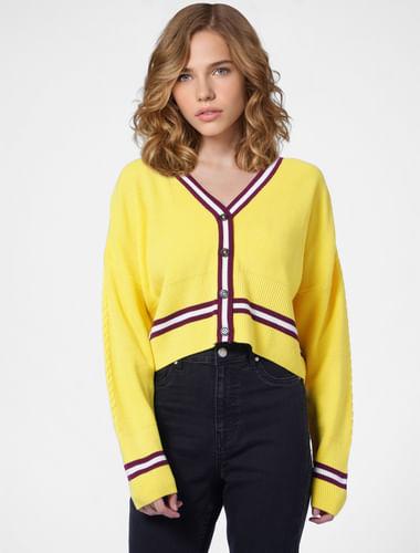 yellow-knit-cardigan