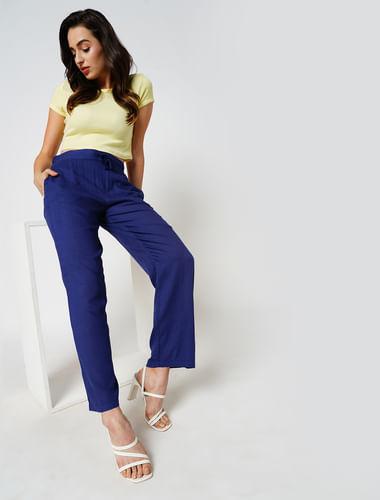 jdy-by-only-blue-flat-front-wide-leg-pants