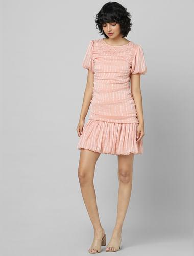 pink-draped-mini-dress