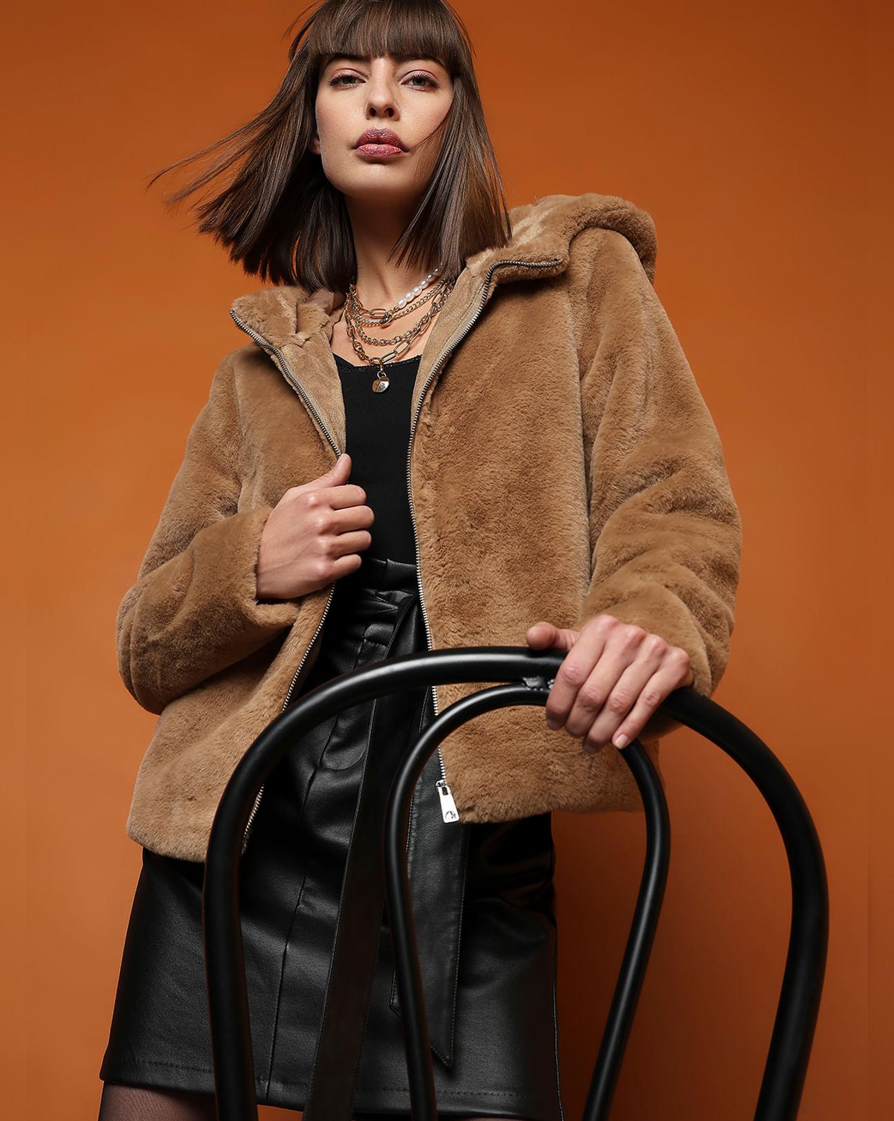 brown-faux-fur-hooded-jacket