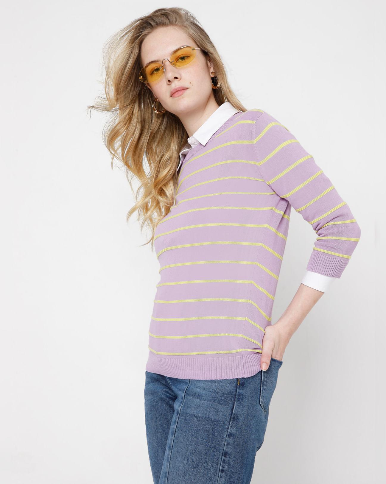 lilac-purple-striped-pullover