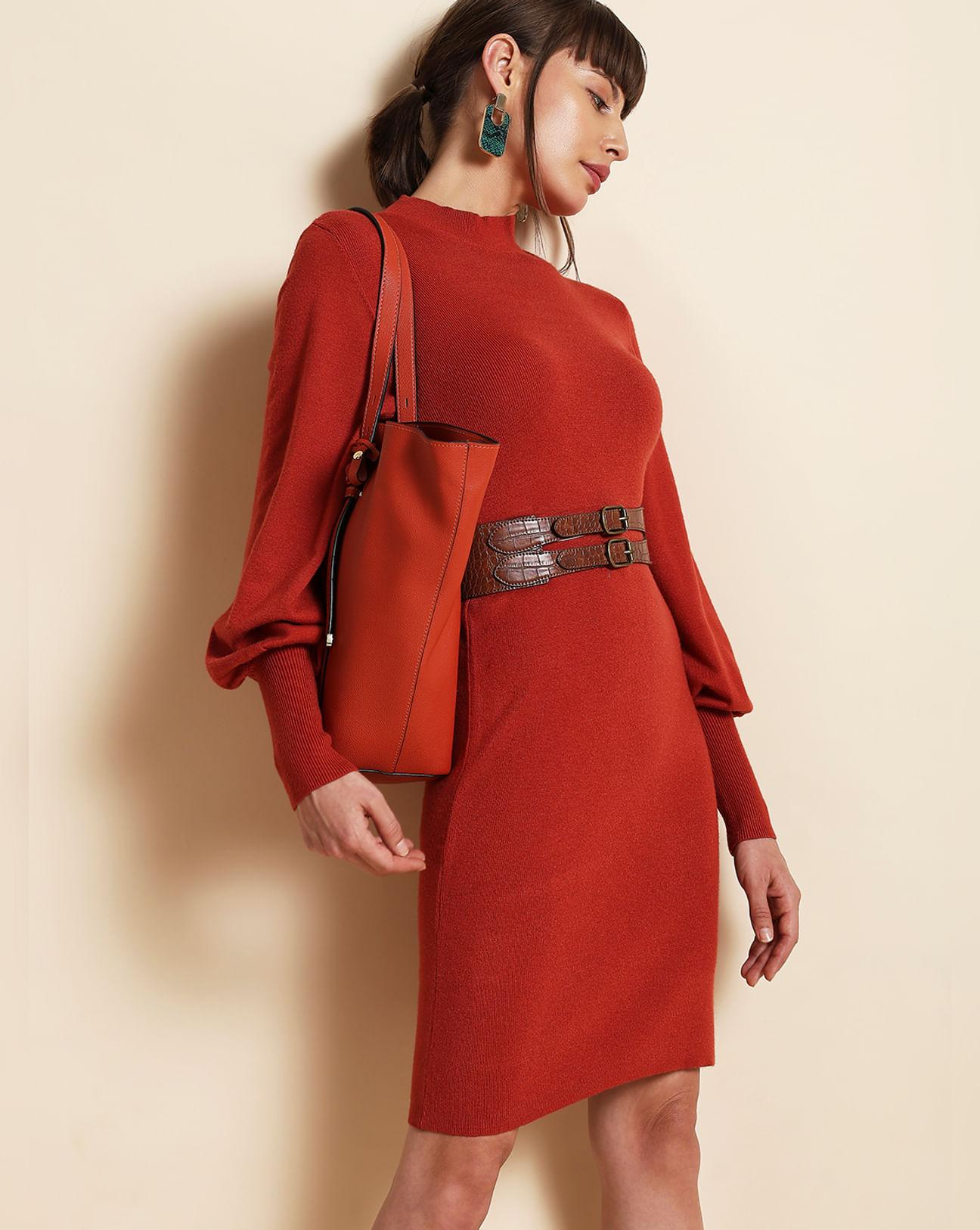 red-high-neck-bodycon-fitted-dress
