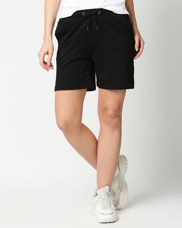 women's-black-shorts