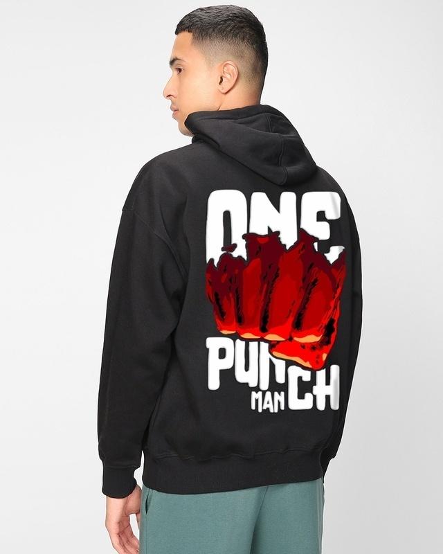 men's-black-one-punch-man-graphic-printed-oversized-hoodies