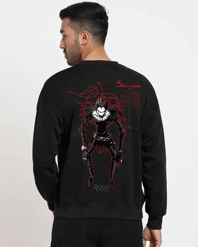 men's-black-the-ryuk-graphic-printed-oversized-sweatshirt
