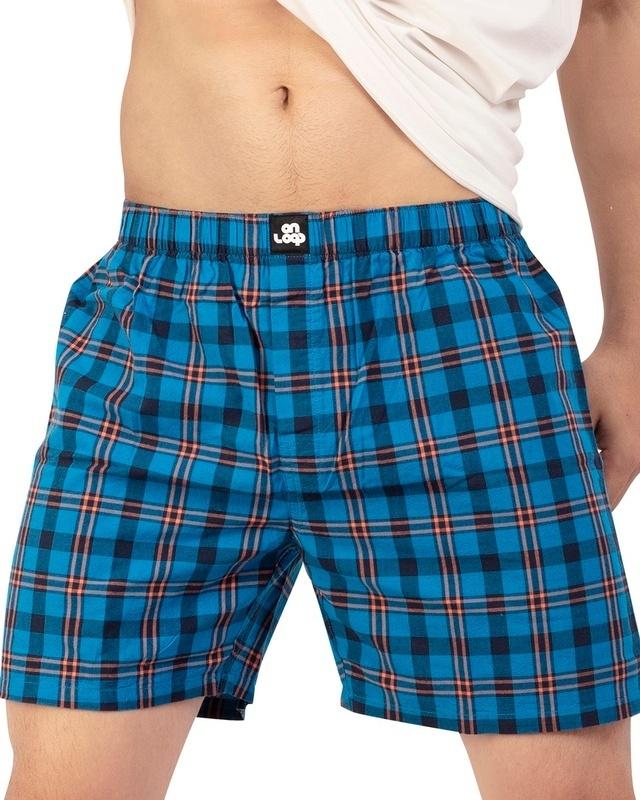 men's-blue-checked-boxers