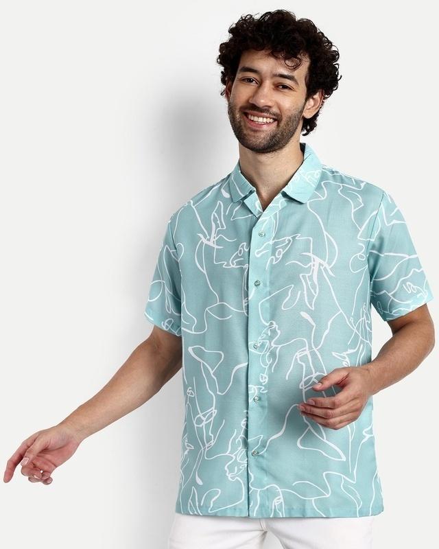 men's-green-all-over-printed-shirt
