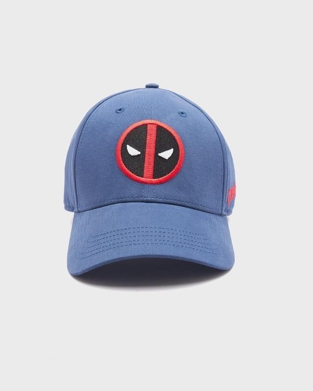 unisex-navy-blue-deadpool-embroidered-baseball-cap
