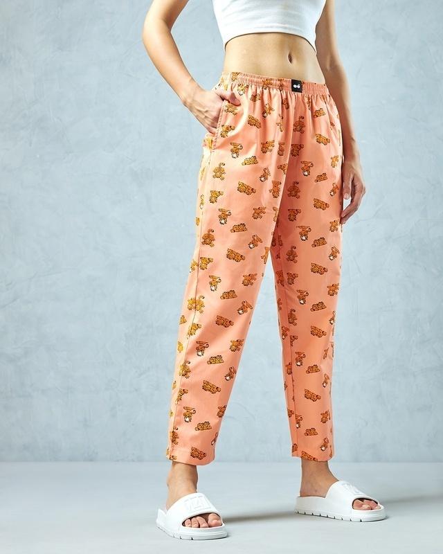 women's-orange-all-over-printed-pyjama