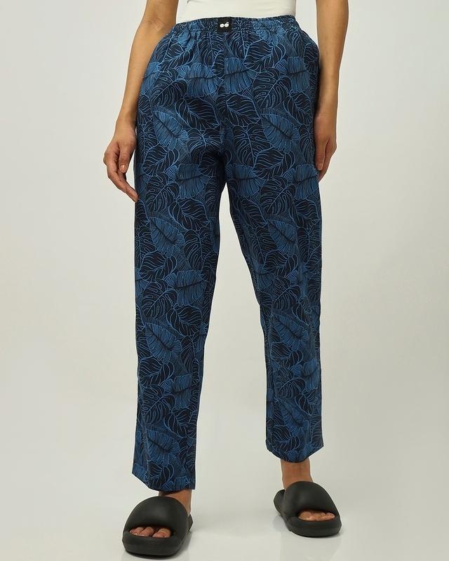 women's-blue-all-over-printed-pyjamas