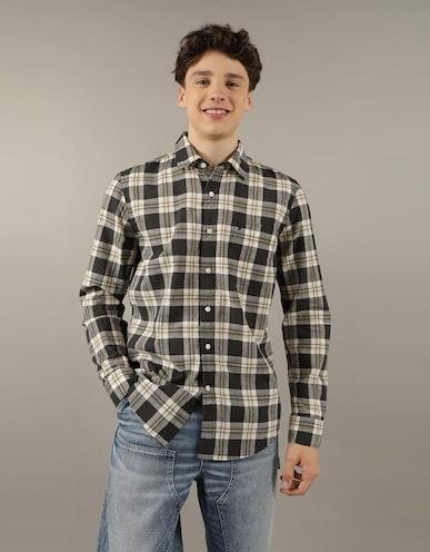 american-eagle-men-grey-slim-fit-everyday-button-up-shirt