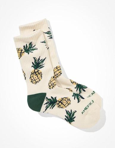 american-eagle-men-cream-pineapple-crew-socks