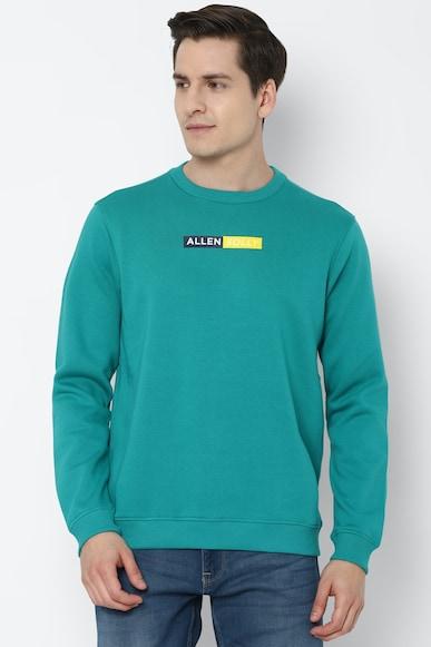 men-green-crew-neck-full-sleeves-casual-sweatshirt