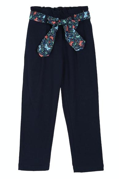 girls-navy-solid-slim-fit-trousers