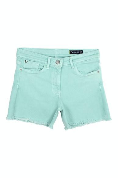 girls-blue-solid-regular-fit-shorts