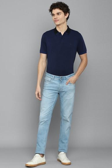 men-navy-solid-polo-neck-t-shirt