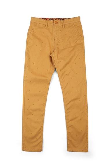 boys-yellow-slim-fit-print-trousers