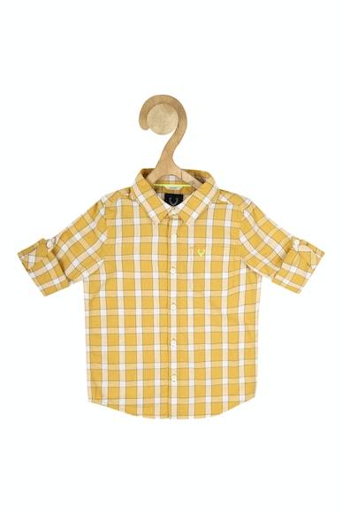 boys-yellow-slim-fit-check-casual-shirt