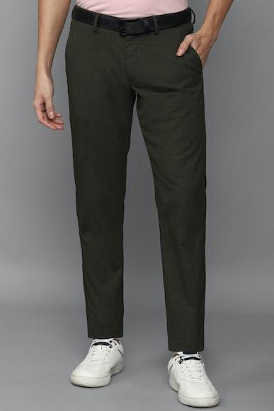 men-green-slim-fit-stripe-casual-trousers