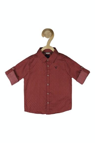 boys-maroon-slim-fit-print-casual-shirt