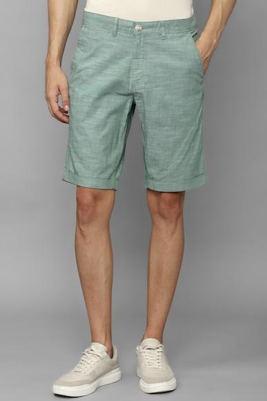 men-green-textured-slim-fit-shorts