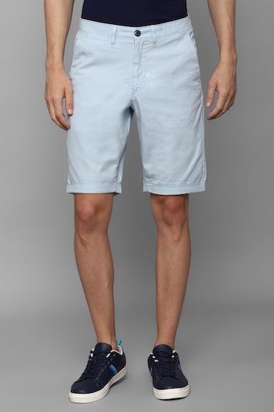 men-blue-solid-slim-fit-shorts