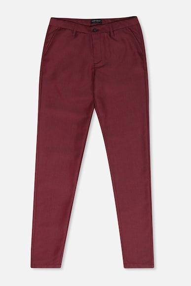 boys-maroon-slim-fit-textured-trousers
