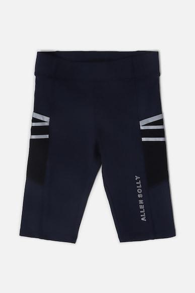 girls-navy-patterned-regular-fit-shorts