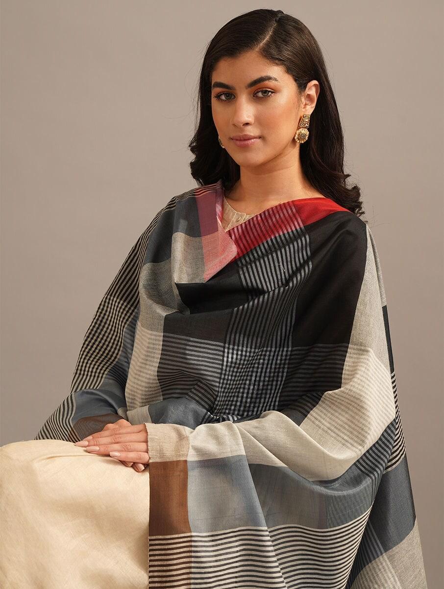 women-grey-cotton-silk-maheshwari-dupatta