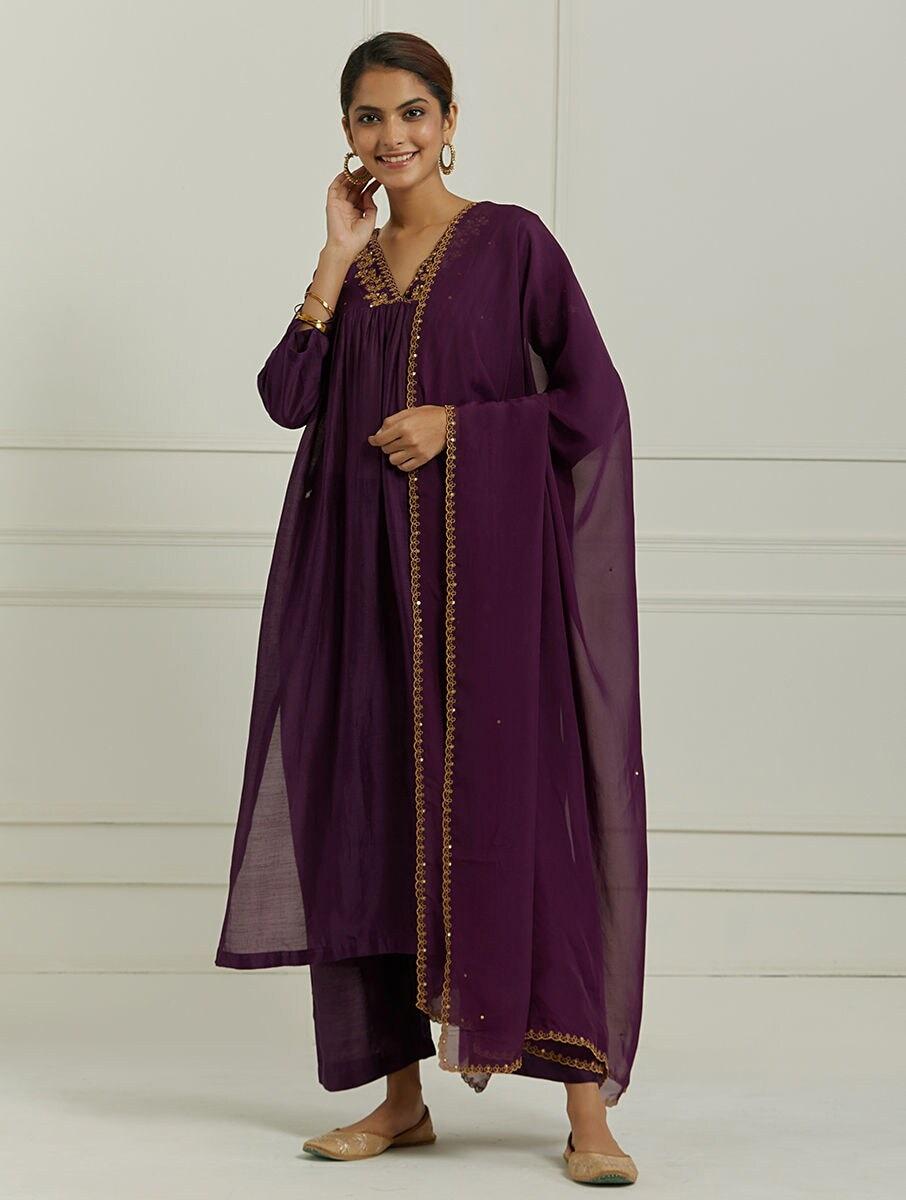 women-purple-organza-embroidered-dupatta