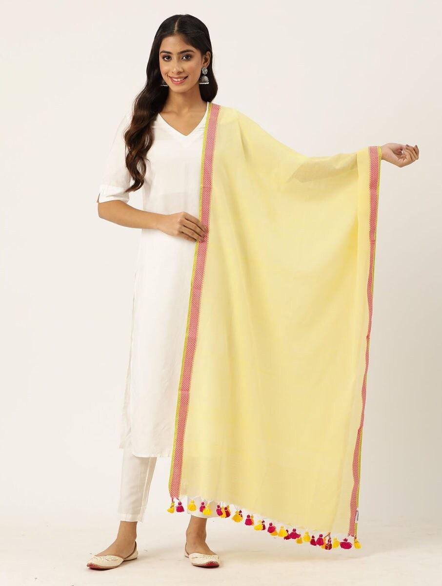 women-yellow-cotton-jamdani-dupatta