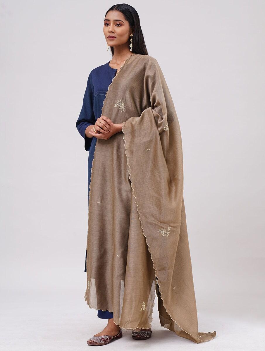 women-grey-cotton-/silk-hand-embroidery-dupatta